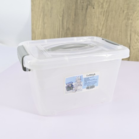 Lefthigh Plastic Boxes Organizing Container with Durable Lid and Secure Latching Buckles, Stackable and Nestable, 1 Pack with Buckle